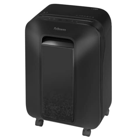 Distruggidocumenti uso moderato Fellowes LX201 - P-5 - 22 L - taglio a microframmenti 2x12 mm - nero 5050001